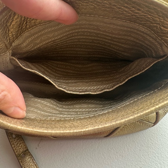 Prada Gold Leather Women's Bag - Picture 8 of 8